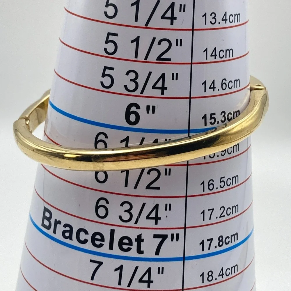 Alto Women's Watch 19mm Gold Tone Blue Crystals Cuff Oval New Battery 6.25